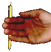 Stuff floating and wiggling at the back of your hand